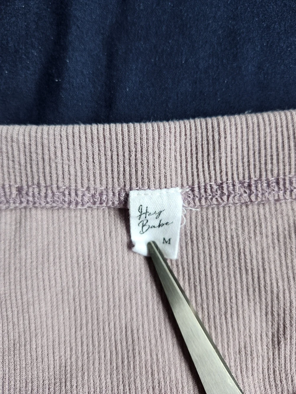 Lilac Midi Pencil Skirt with Front Slit - Picture 7 of 7